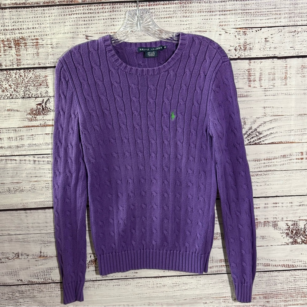 Ralph Lauren Purple  Cable Knit Sweater